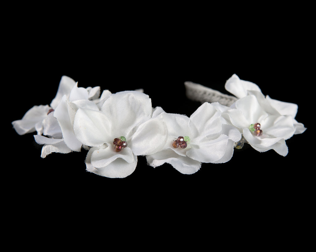 White Amethyst Bouquet Tiara